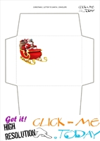 Simple envelope to Santa template sleigh to North Pole 29